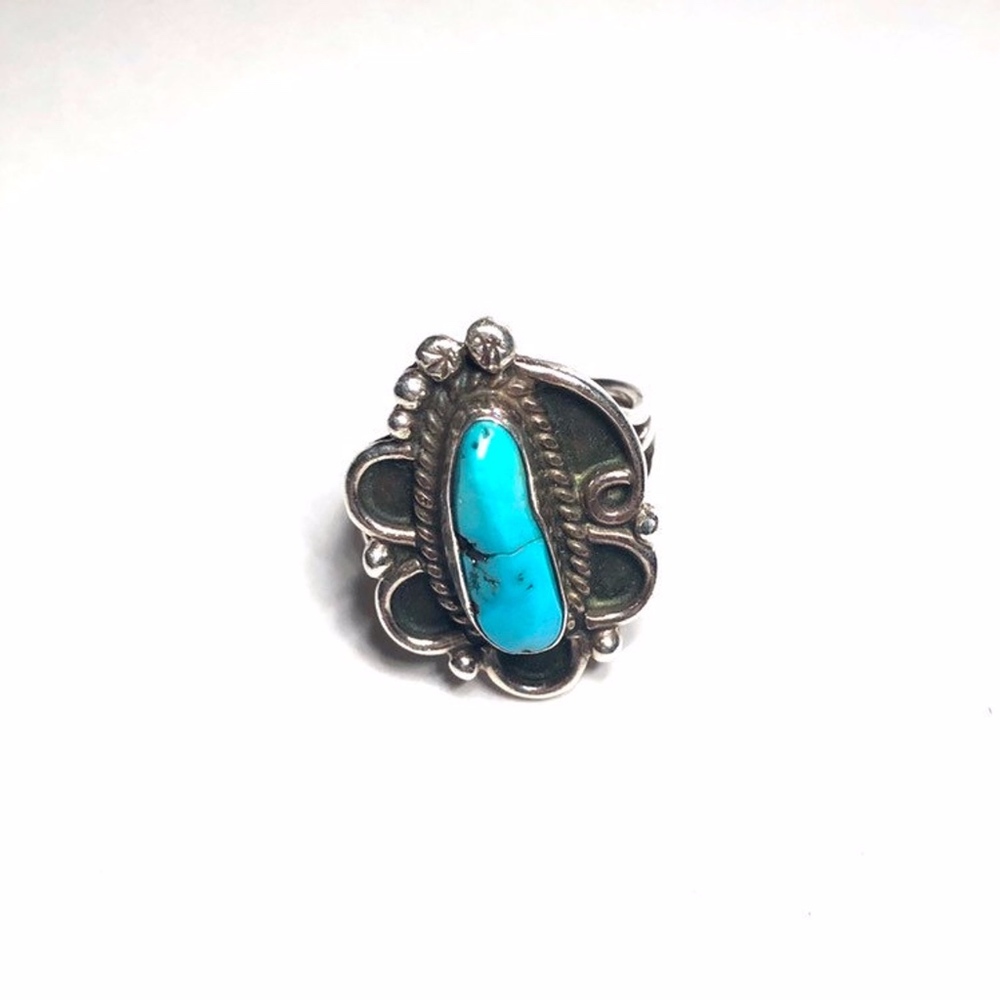 925 Sterling Turquoise Navajo Ring